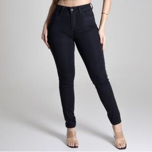 High Waist Butt-Lifting Black Twill Pants-Comfortable and Stylish